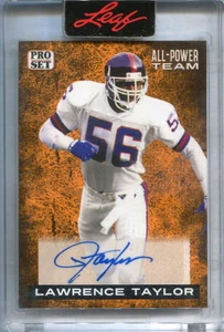 2022 Leaf Pro Set All Power Team Orange aptlt1 Lawrence Taylor Auto 7/8