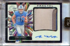 2023 Panini One Fractal Autographs 386 Sam LaPorta Rookie Patch Auto 8/60