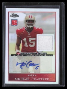 2009 Topps Chrome Autographs Patch ARPMC Michael Crabtree Rookie Patch Auto 3/25