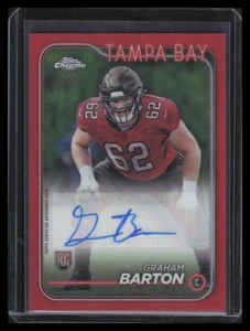 2024 Topps Chrome Autographs Red Refractor RAGBA Graham Barton Rookie Auto 3/5