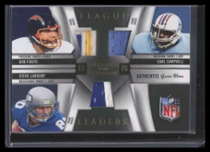 2009 National Treasures League Leaders Fouts Largent Campbell Triple Patch 18/25
