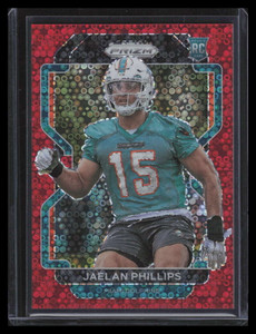 2021 Panini Prizm Prizms No Huddle Red 377 Jaelan Phillips Rookie 43/50