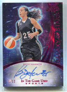 2024 Leaf In the Game Used Sports Galaxy of Stars gsbh1 Becky Hammon Auto 1/12