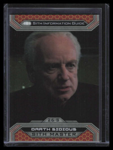2015 Topps Chrome Star Wars Perspectives Gold Refractor 26s Darth Sidious 2/50