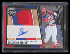 2022 Elite Extra Edition DPL Material Signatures 7 Eduardo Beltre RC Jersey Auto