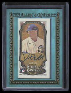 2024 Topps Allen and Ginter Framed Mini Autographs Blue Jordan Wicks RC Auto /50