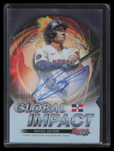 2022 Bowman's Best Global Impact Autographs gi11 Rafael Devers Auto 37/150