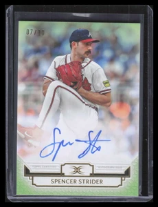 2024 Topps Definitive Defining Images Autographs Green Spencer Strider Auto 7/10