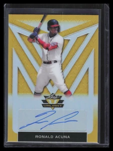 2020 Leaf Valiant Gold bara1 Ronald Acuna Jr. Auto 8/10