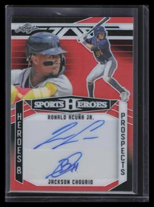 2024 Leaf Metal Sports Heroes Red Ronald Acuna Jackson Chourio RC Dual Auto 2/7