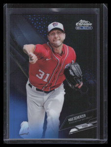 2021 Topps Chrome Black Blue Refractor 11 Max Scherzer 40/75