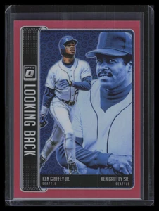 2018 Donruss Optic Looking Back Red 1 Ken Griffey Jr. Sr. Father and Son 36/99