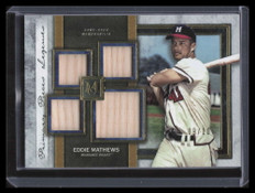 2020 Topps Museum Collection Primary Pieces Legends Eddie Mathews Quad Bat 9/10