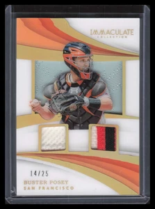 2018 Immaculate Shadowbox Dual Materials 31 Buster Posey Dual Jersey Patch 14/25