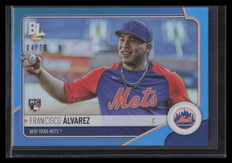 2023 Topps Big League Wrapper Redemption Blue Foil Francisco Alvarez RC 4/75