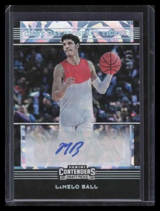 2020-21 Panini Contenders Game Day Cracked Ice 4 LaMelo Ball Rookie Auto 9/23