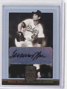 2005 Donruss Greats Signatures Tommy John auto autograph #83