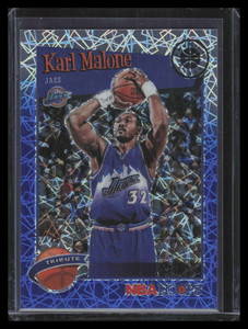 2019-20 Hoops Premium Stock Prizms Blue Lazer 286 Karl Malone 48/99