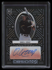 2022 Panini Chronicles Obsidian Autographs Orange 2 Oneil Cruz Rookie Auto 10/75