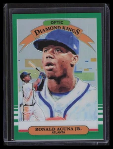 2019 Donruss Optic Green Refractor 16 Ronald Acuna Jr. DK Diamond Kings