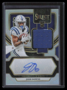 2023 Select Signature Memorabilia Prizm 38 Josh Downs Rookie Jersey Auto 17/199