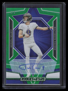 2023 Rookies and Stars Signatures Green 7 Justin Tucker Auto 2/5