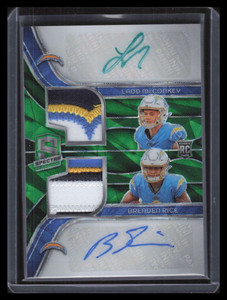 2024 Panini Spectra Autographs Green Rice McConkey Rookie Dual Patch Auto 22/35