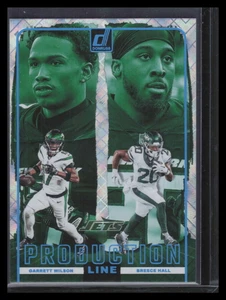 2024 Donruss Production Line Cosmic 18 Breece Hall Garrett Wilson 21/100