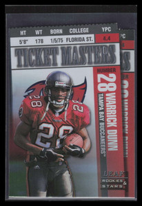 1998 Leaf Rookies and Stars Ticket Masters Die Cuts Dilfer Warrick Dunn 229/250