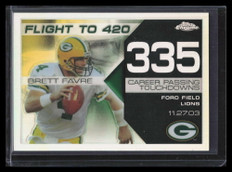 2008 Topps Chrome Flight to 420 Collection Refractor bf335 Brett Favre 33/199