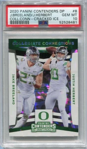 2020 Panini Contenders Collegiate Connections Ice Breeland Herbert RC /23 PSA 10