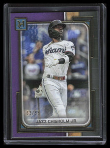 2023 Topps Museum Collection Amethyst 46 Jazz Chisholm Jr. 63/99