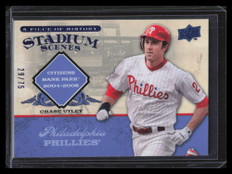 2008 UD A Piece of History Stadium Scenes Blue ss42 Chase Utley 29/75