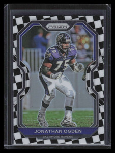 2020 Panini Prizm Prizms Black and White Checker Refractor 45 Jonathan Ogden