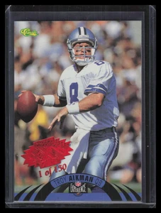 1996 Classic NFL Experience Super Bowl Red 8 Troy Aikman /150 150173