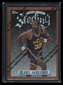 1996-97 Finest Refractor 52 Karl Malone Bronze Common