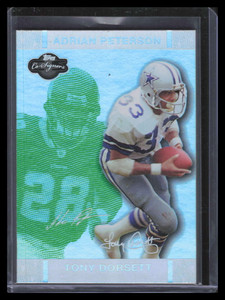 2007 Topps Co-Signers Holosilver Green 48b Dorsett Adrian Peterson Rookie 16/75