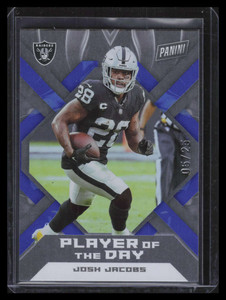 2022 Panini Player of the Day Blue 22 Josh Jacobs 5/25