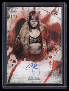 2018 Topps WWE Undisputed Autographs Orange UAAS Asuka Auto 21/99
