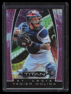 2019 Panini Titan Purple Mojo 23 Yadier Molina 16/75