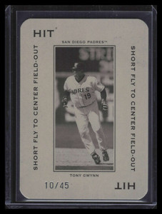 2005 Throwback Threads Polo Grounds 45 HIT Short Fly 99 Tony Gwynn 10/45