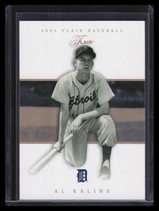 2005 Flair Row 1 83 Al Kaline RET 34/100 Retired