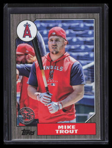 2022 Topps Update '87 Topps Black 87tbu1 Mike Trout 111/299