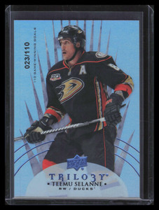 2014-15 Upper Deck Trilogy Radiant Blue 92 Teemu Selanne 23/110