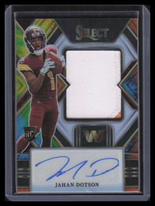 2022 Select Jumbo Signature Swatches Tie Dye 10 Jahan Dotson RC Patch Auto 21/25