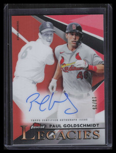 2021 Finest Legacies Autographs Orange Refractor Paul Goldschmidt Auto 13/25