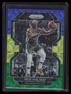 2021-22 Panini Prizm Prizms Choice Blue Yellow and Green 8 Jrue Holiday