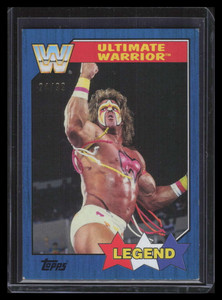 2017 Topps Heritage WWE Blue 99 Ultimate Warrior L 24/99 Legend