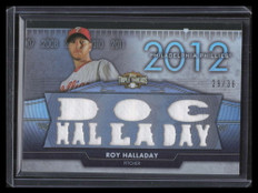 2012 Topps Triple Threads Flashback Relics Roy Halladay Dual Sided Jersey 29/36