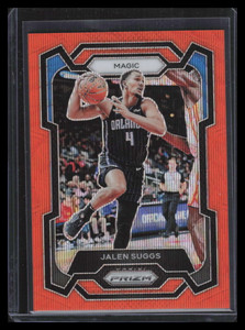 2023-24 Panini Prizm Prizms Orange Wave Refractor 74 Jalen Suggs 30/60